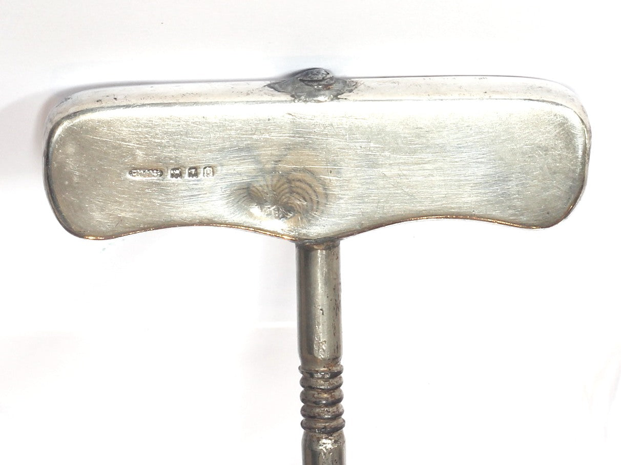 1893 Silver Handled Boot Pulls or Hooks