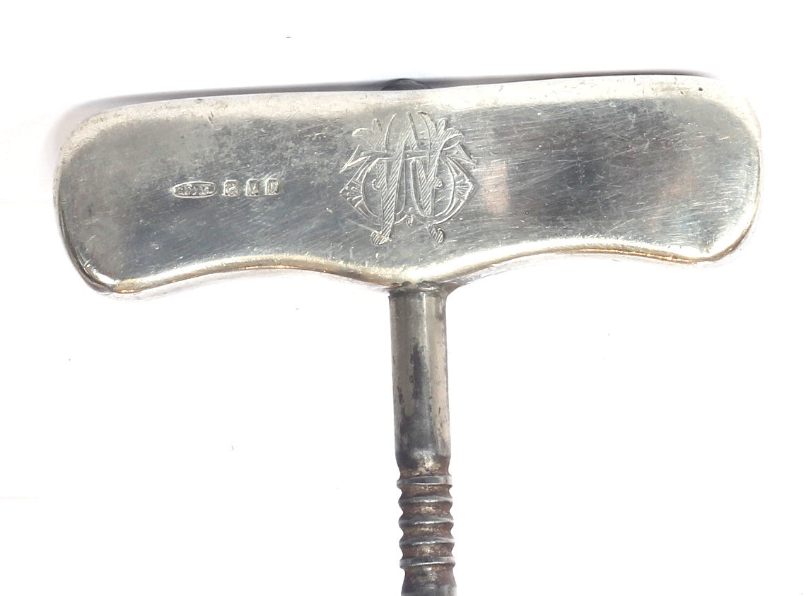 1893 Silver Handled Boot Pulls or Hooks