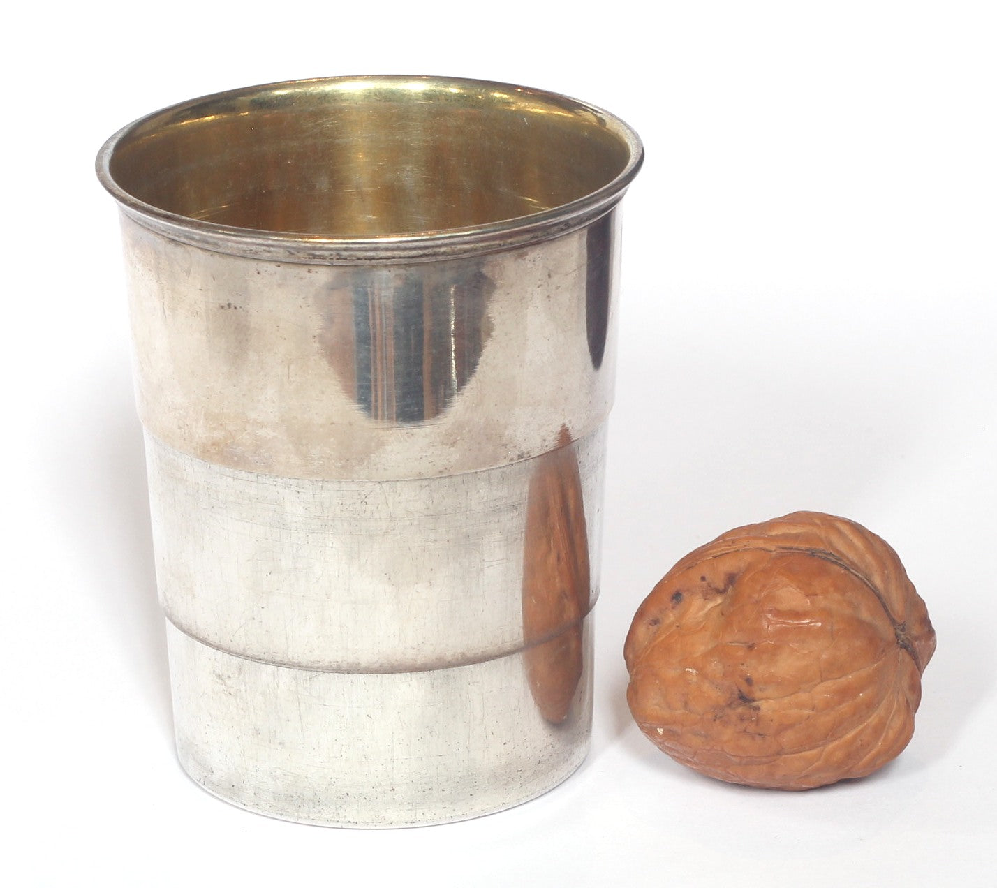 Antique Telescopic or Collapsible Cup in Leather Case