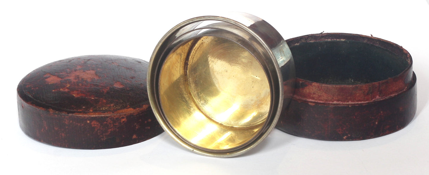 Antique Telescopic or Collapsible Cup in Leather Case