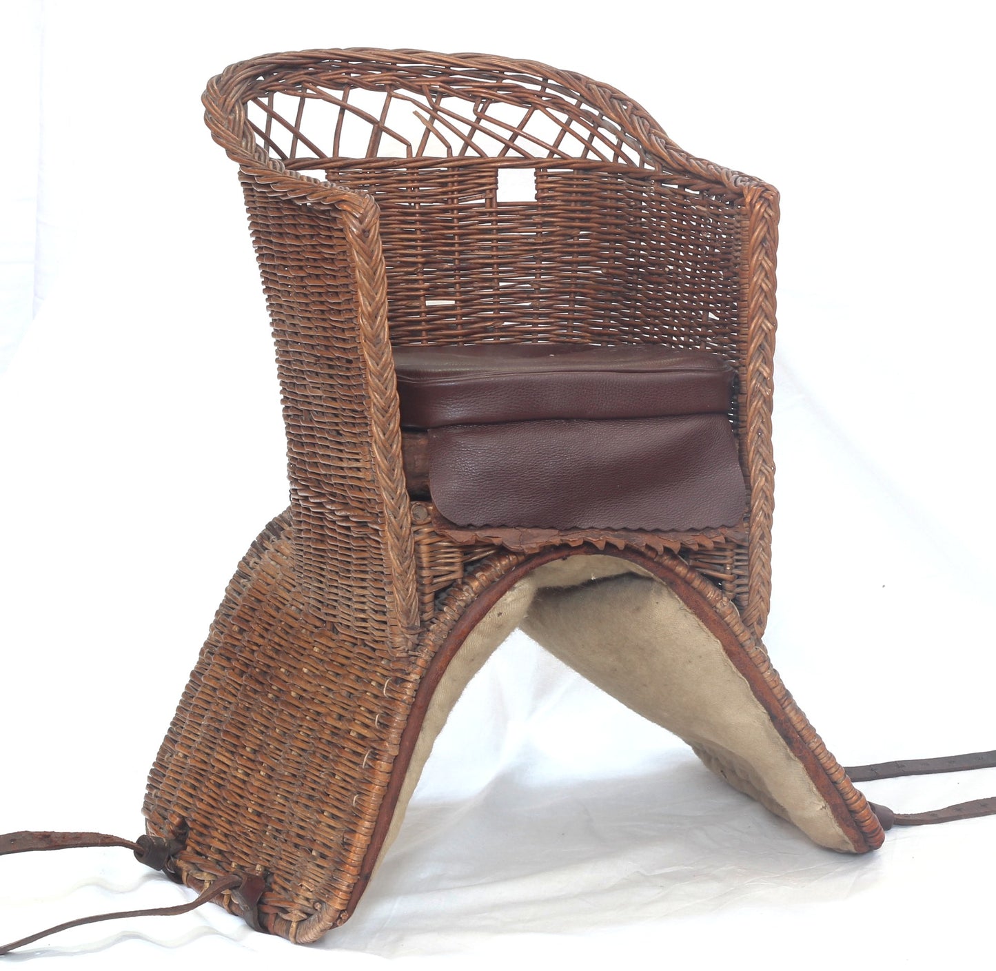 Antique Basket Saddle or Wicker Chair Saddle for a Child