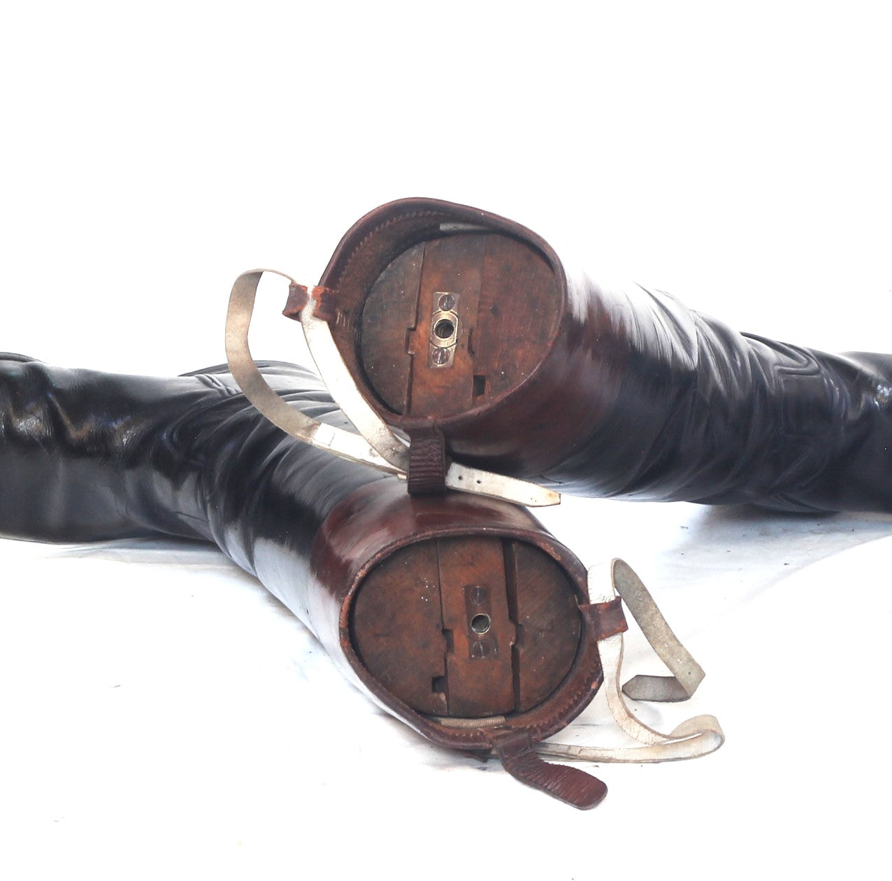 Vintage Leather Hunting Top Boots and Trees