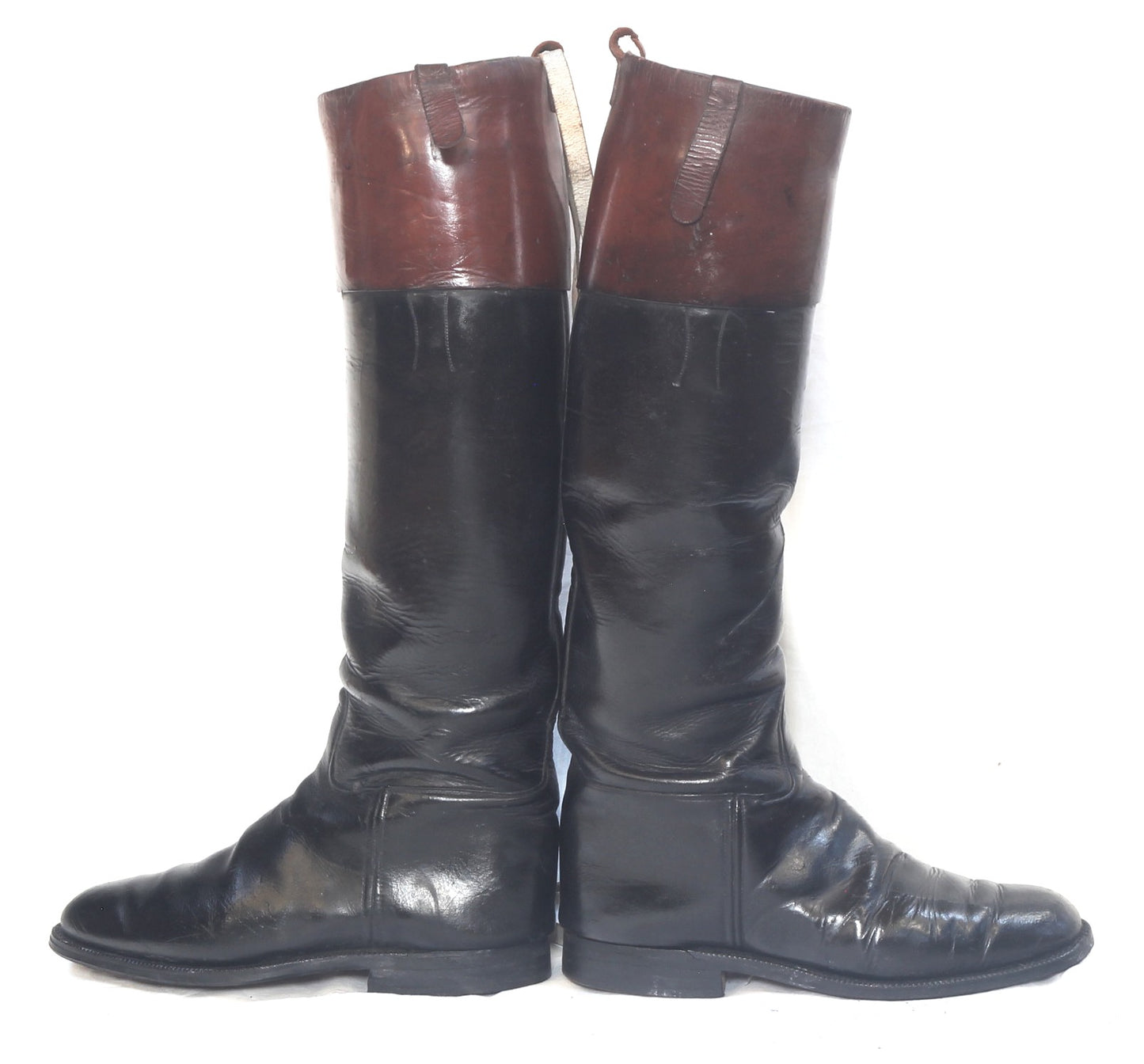 Vintage Leather Hunting Top Boots and Trees