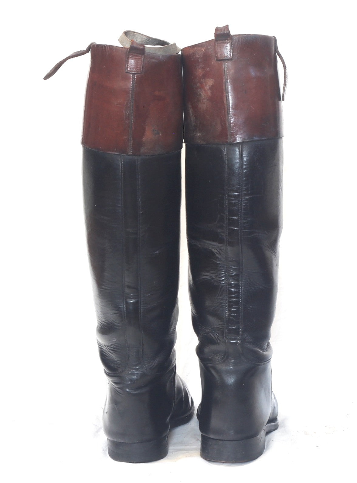 Vintage Leather Hunting Top Boots and Trees