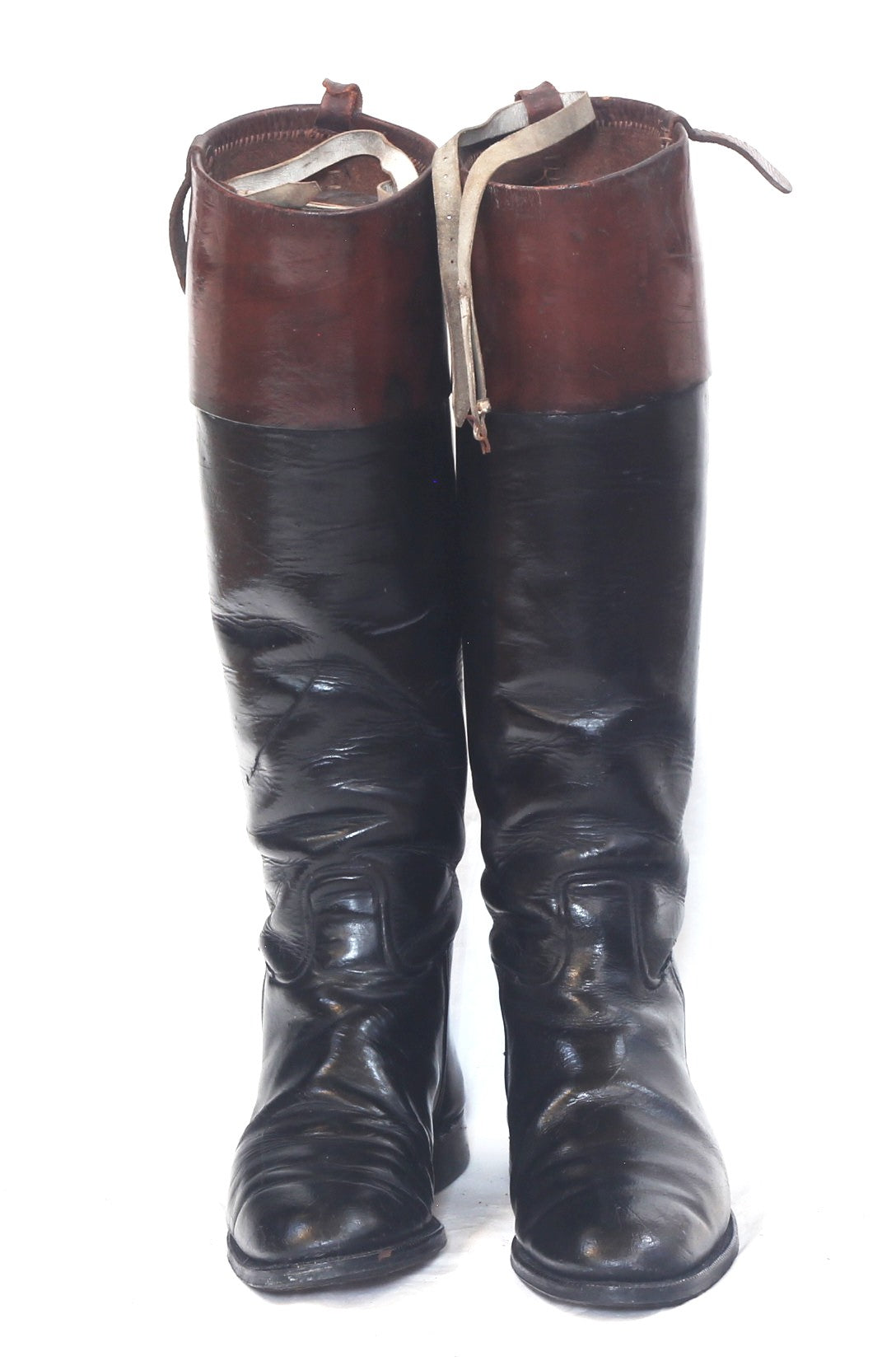Vintage Leather Hunting Top Boots and Trees