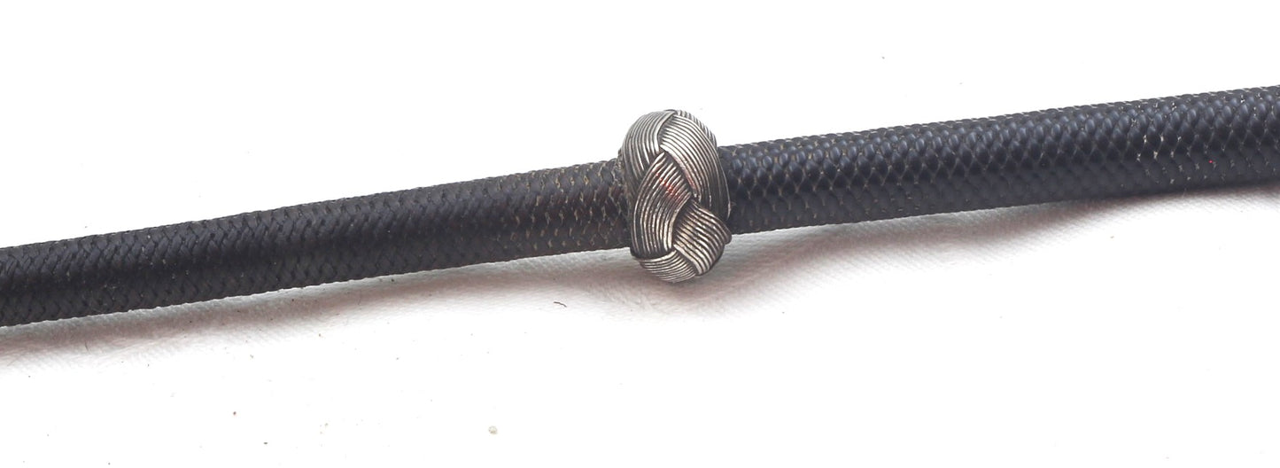Antique Ladies Sidesaddle Whip with Braided Silver Wire