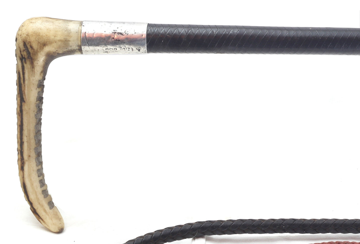 1933 Leather Ladies Hunting Whip with Thong