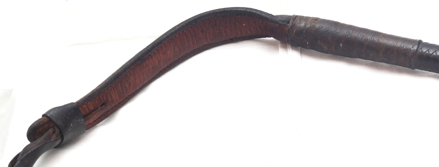 1933 Leather Ladies Hunting Whip with Thong