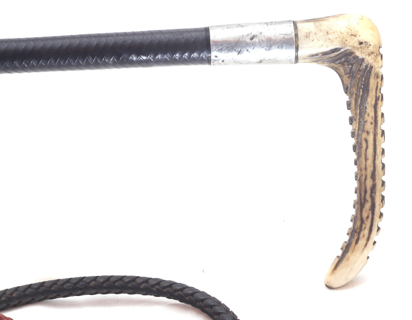 1933 Leather Ladies Hunting Whip with Thong