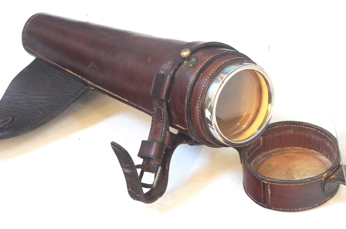 Vintage Horn Saddle or Hunting Flask 