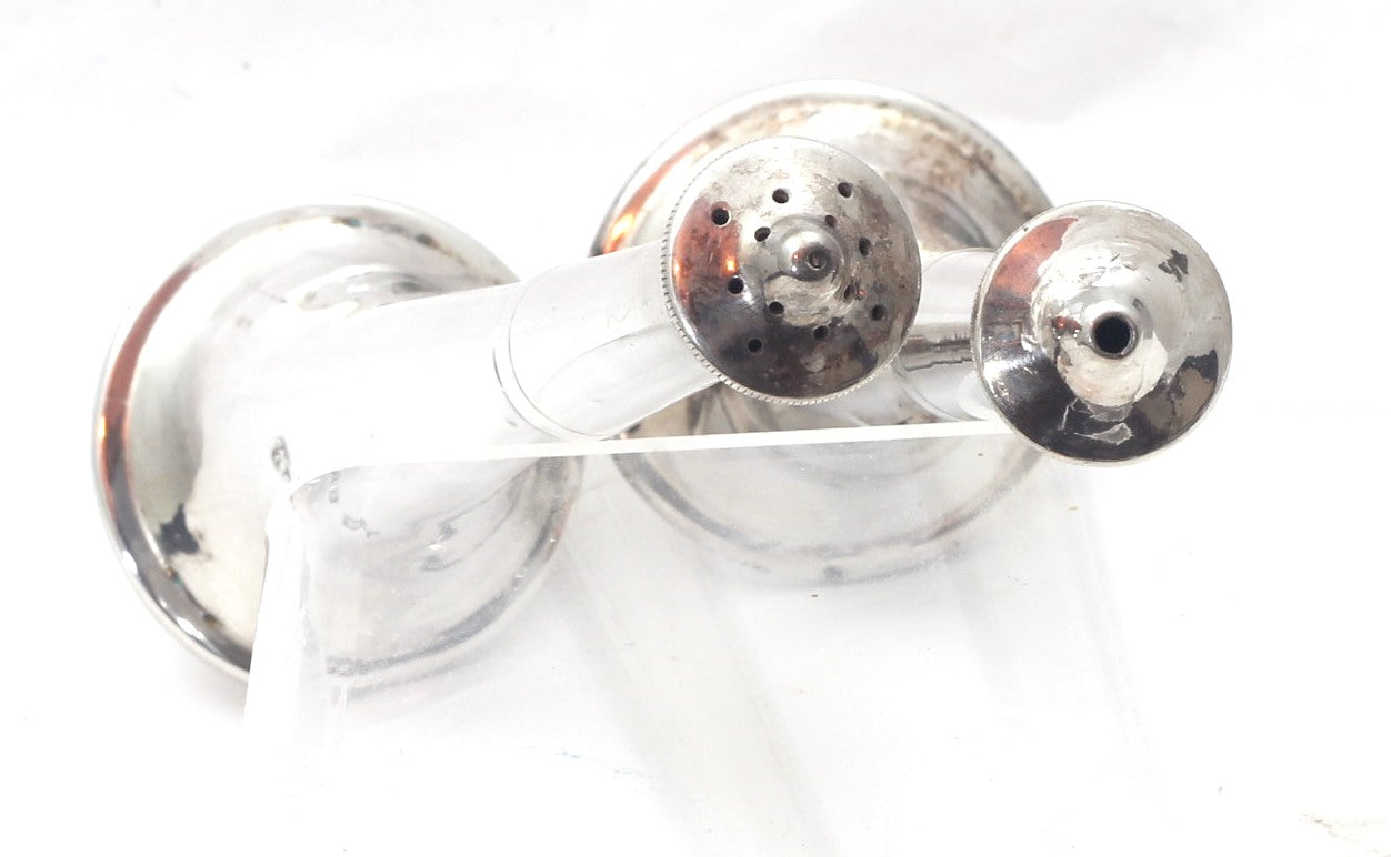 1932 Silver Hunting Horn Salt & Pepperettes