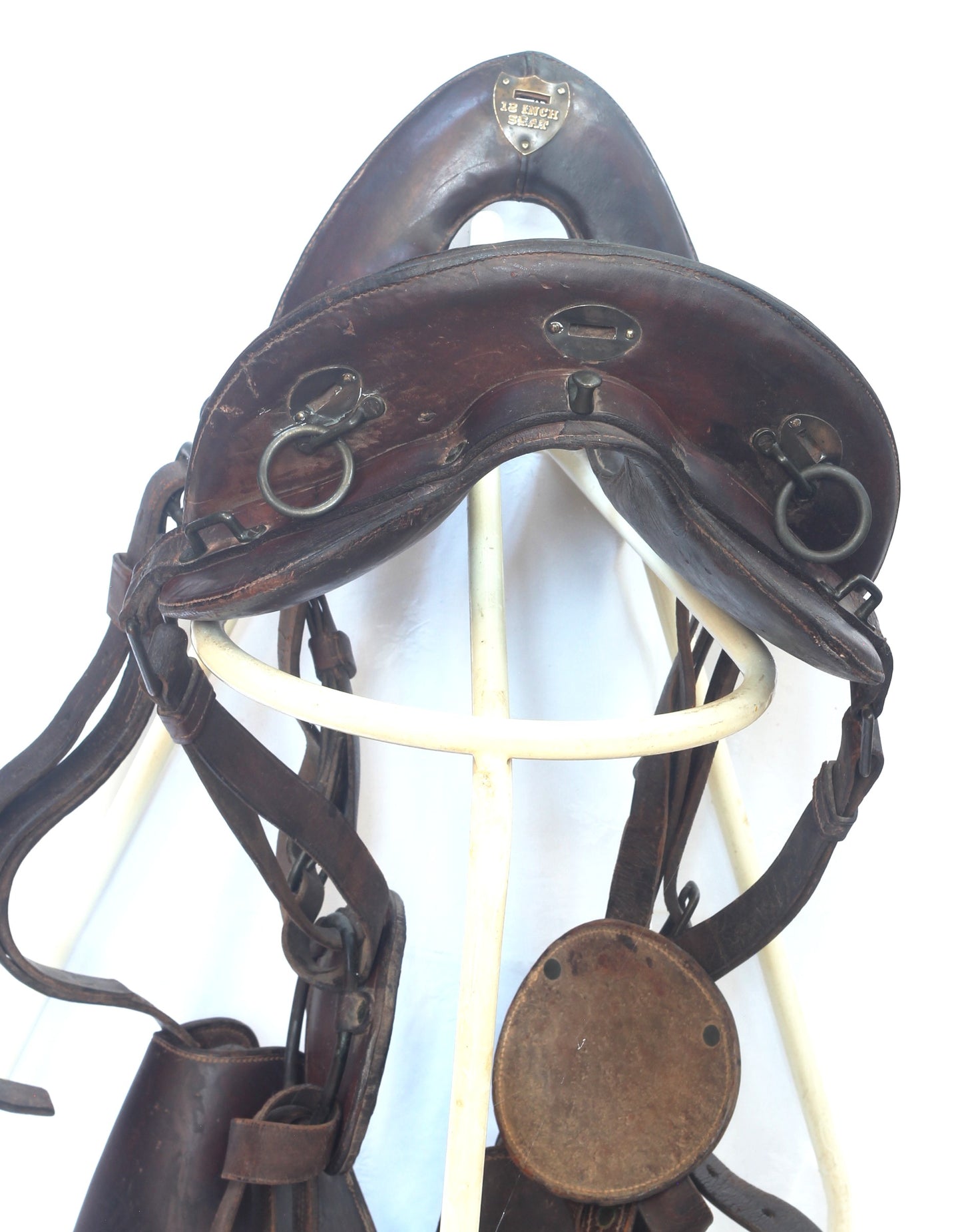 1918 McClellan Cavalry Saddle with Hooded Stirrups by Ladew