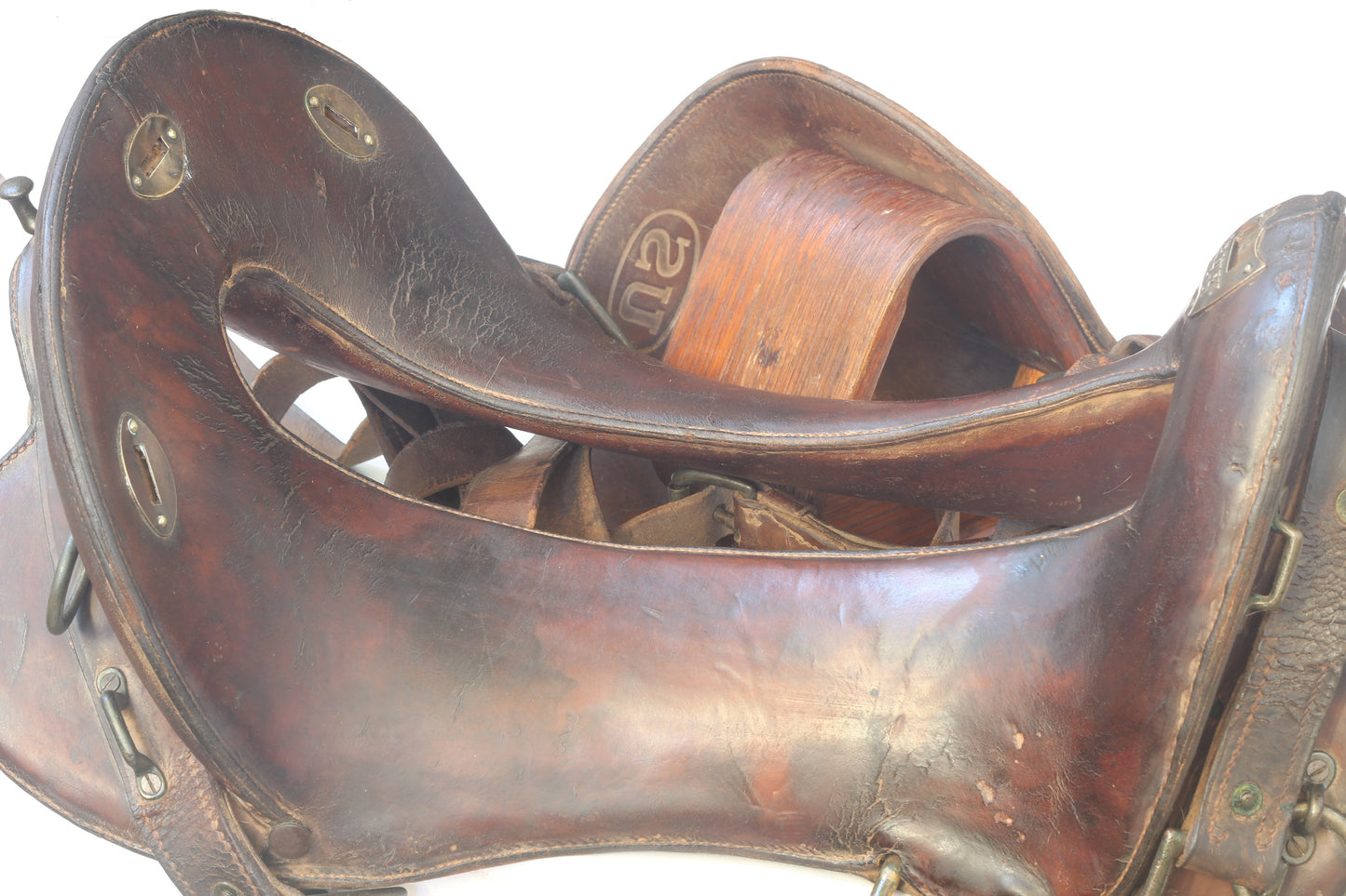 1918 McClellan Cavalry Saddle with Hooded Stirrups by Ladew