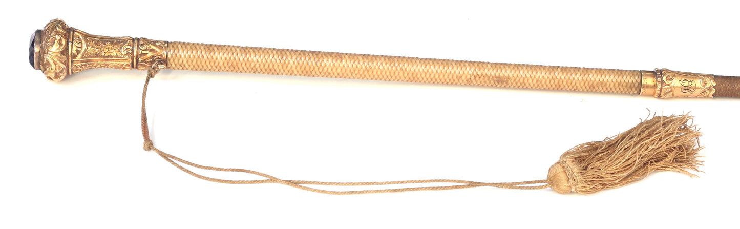 Victorian Sidesaddle Whip with Amethyst