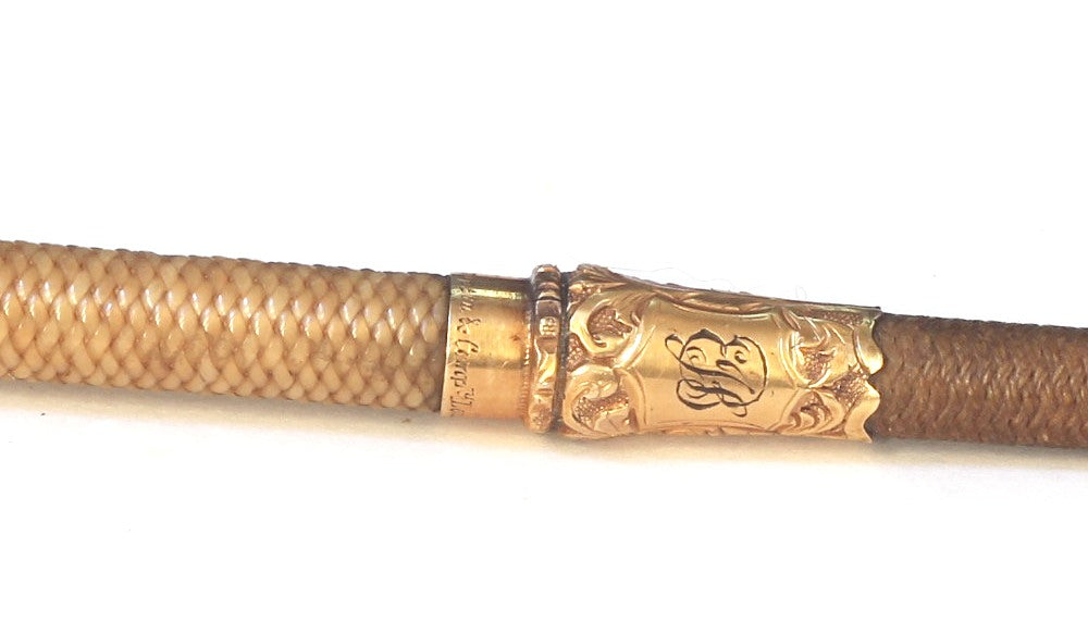 Victorian Sidesaddle Whip with Amethyst