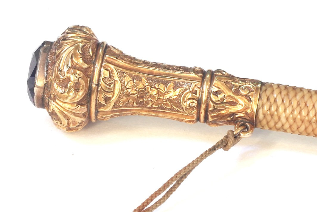 Victorian Sidesaddle Whip with Amethyst