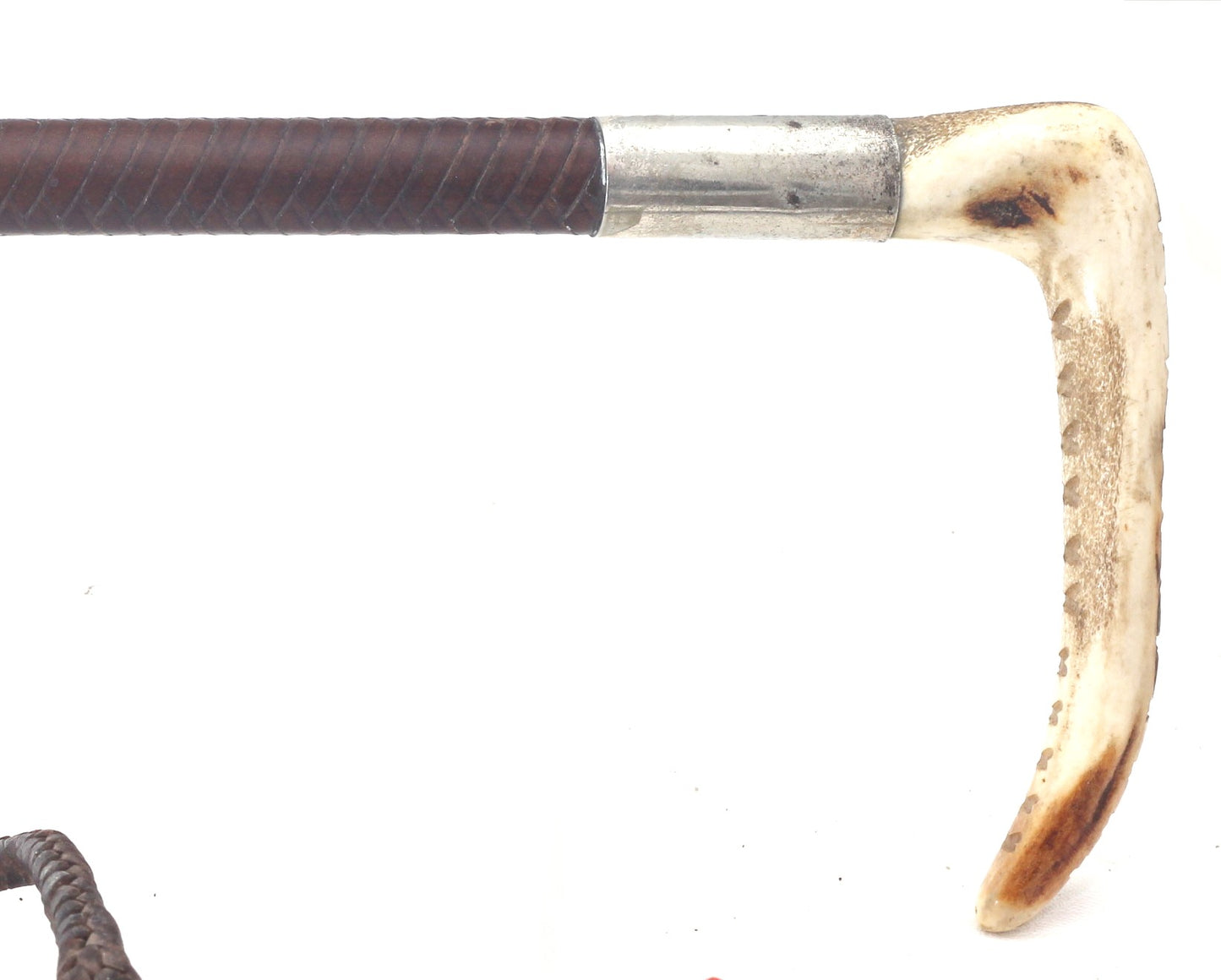 Child's Leather Hunting Whip with Thong