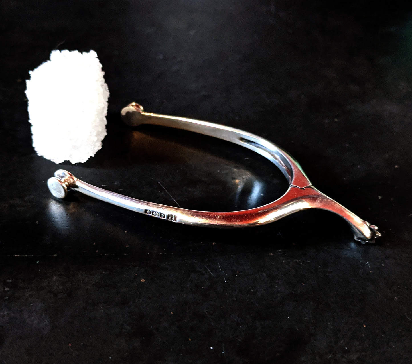 1932 Silver Spur Shaped Sugar Tongs by Thomas Bradbury & Sons