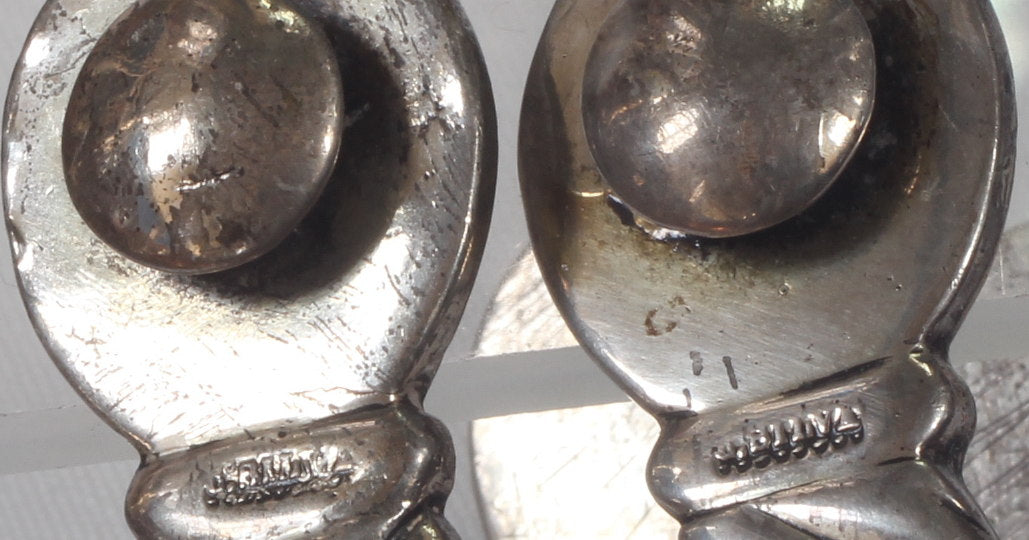 Pair of Antique Silver Spurs by Candido Silva