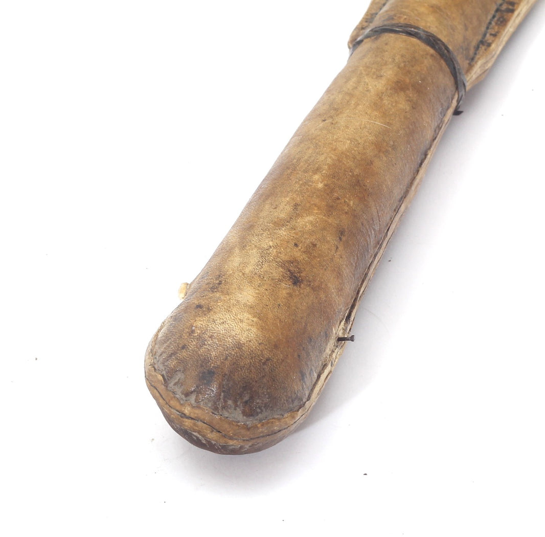 Fouet D'équitation Anglais Antique 19e - Casquette En Laiton - Bois