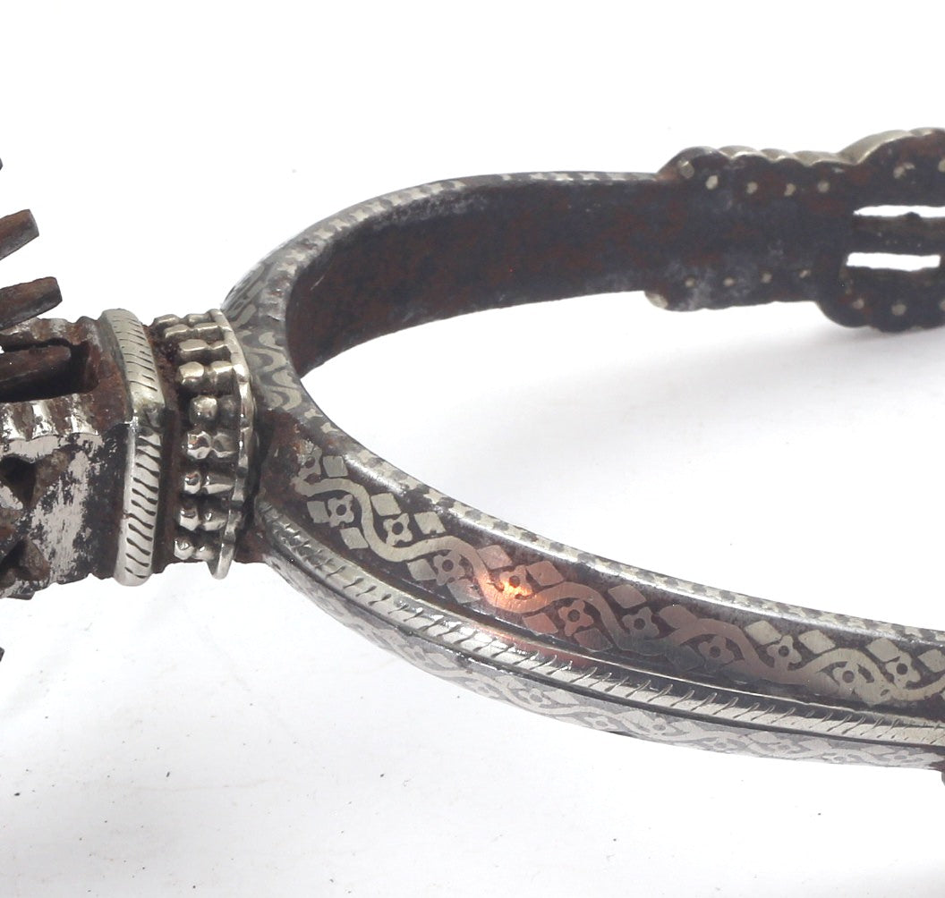 A Pair of Silver Decorated Chilean Huaso Spurs