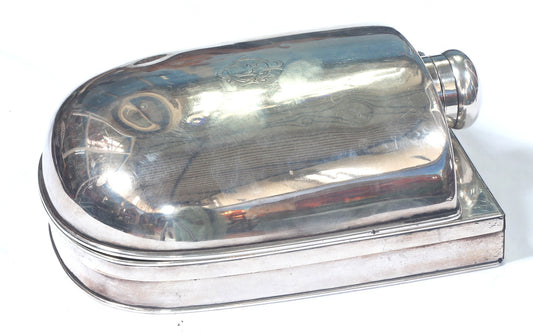Large Curved Flask and Sandwich Tin