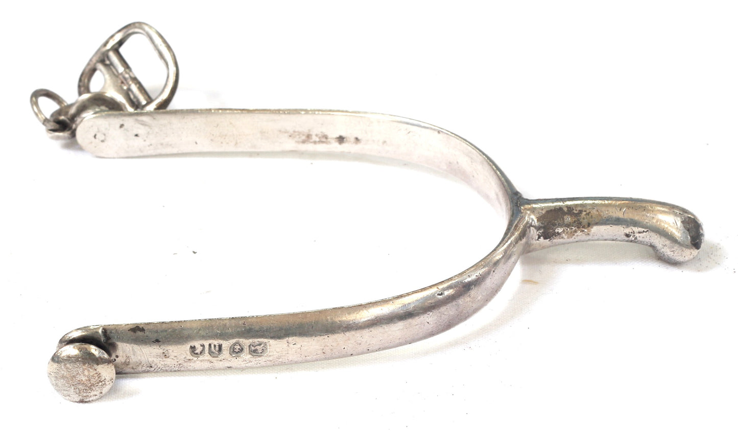 Pair of 1859 Victorian Sterling Silver Riding / Hunting Spurs