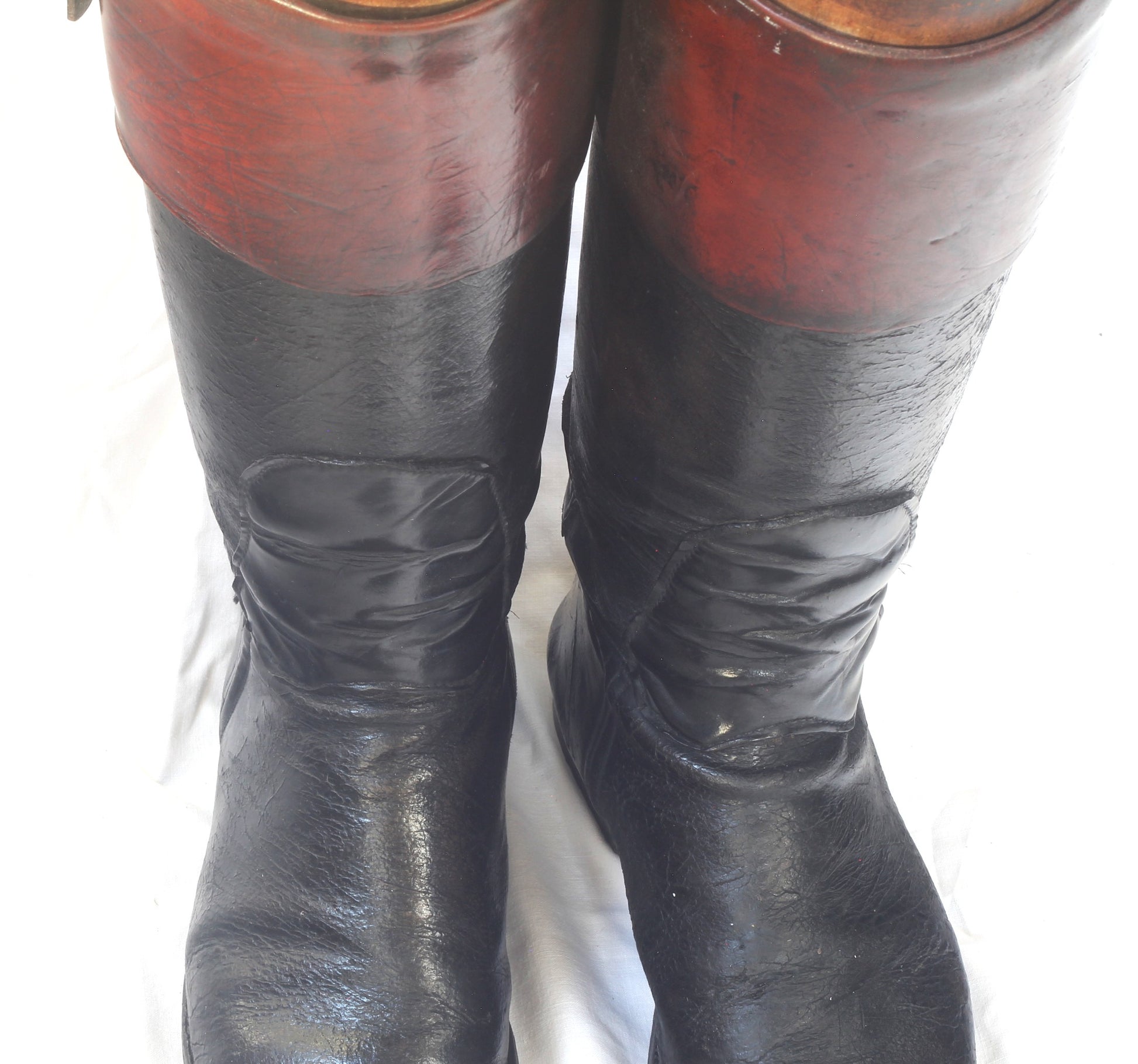 Vintage  Leather Hunting Top Boots and Trees