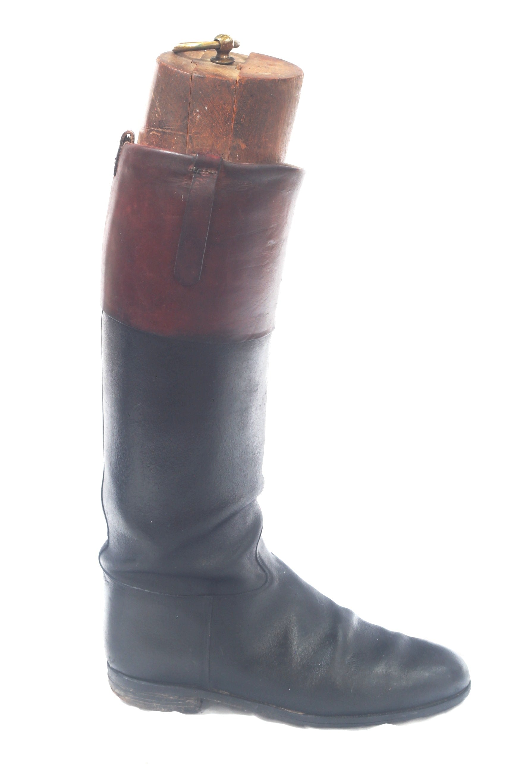 Vintage Leather Hunting Top Boots and Trees