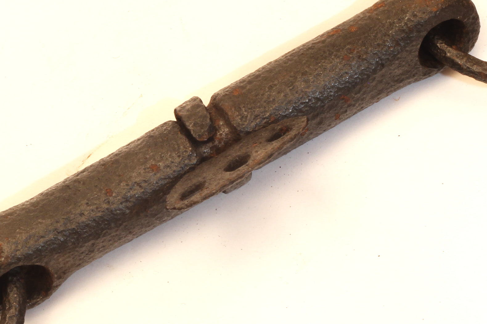 An old Tickler or Mouthing Snaffle bit with a central rotating disc