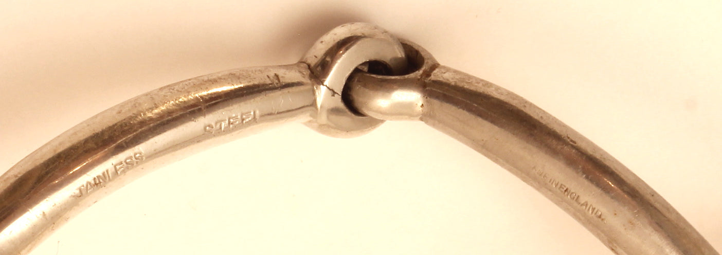 A Stainless Steel Jointed Eggbutt Snaffle