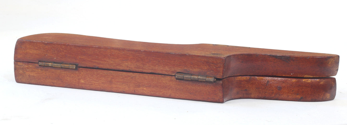 Mahogany Campaign Folding Boot Jack with Boot Pulls