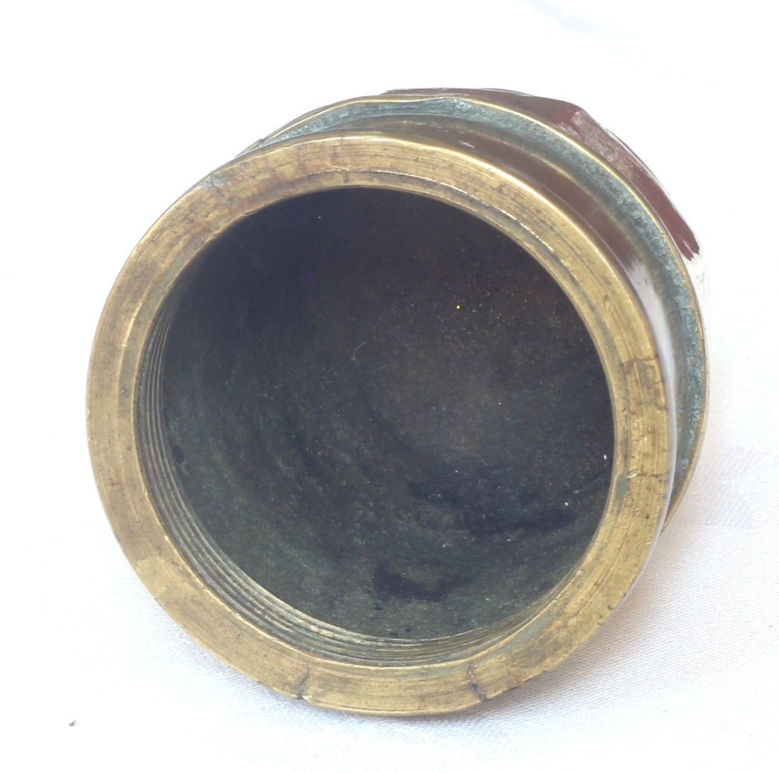 Antique Brass Cart or Wagon Hub Nut - Fox & Sellars, Hull