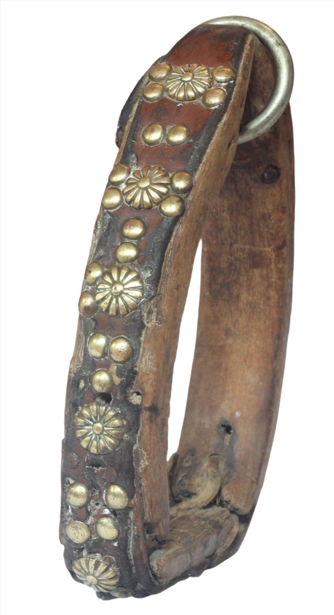 Pair of Decorated Wooden Stirrups from Argentina , Estribos de Aro