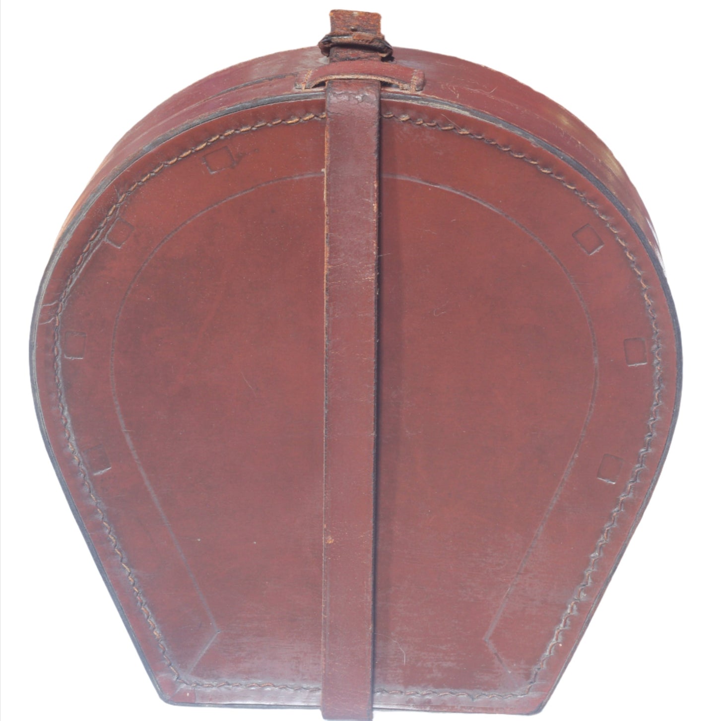 Vintage  Leather Horseshoe Collar Box