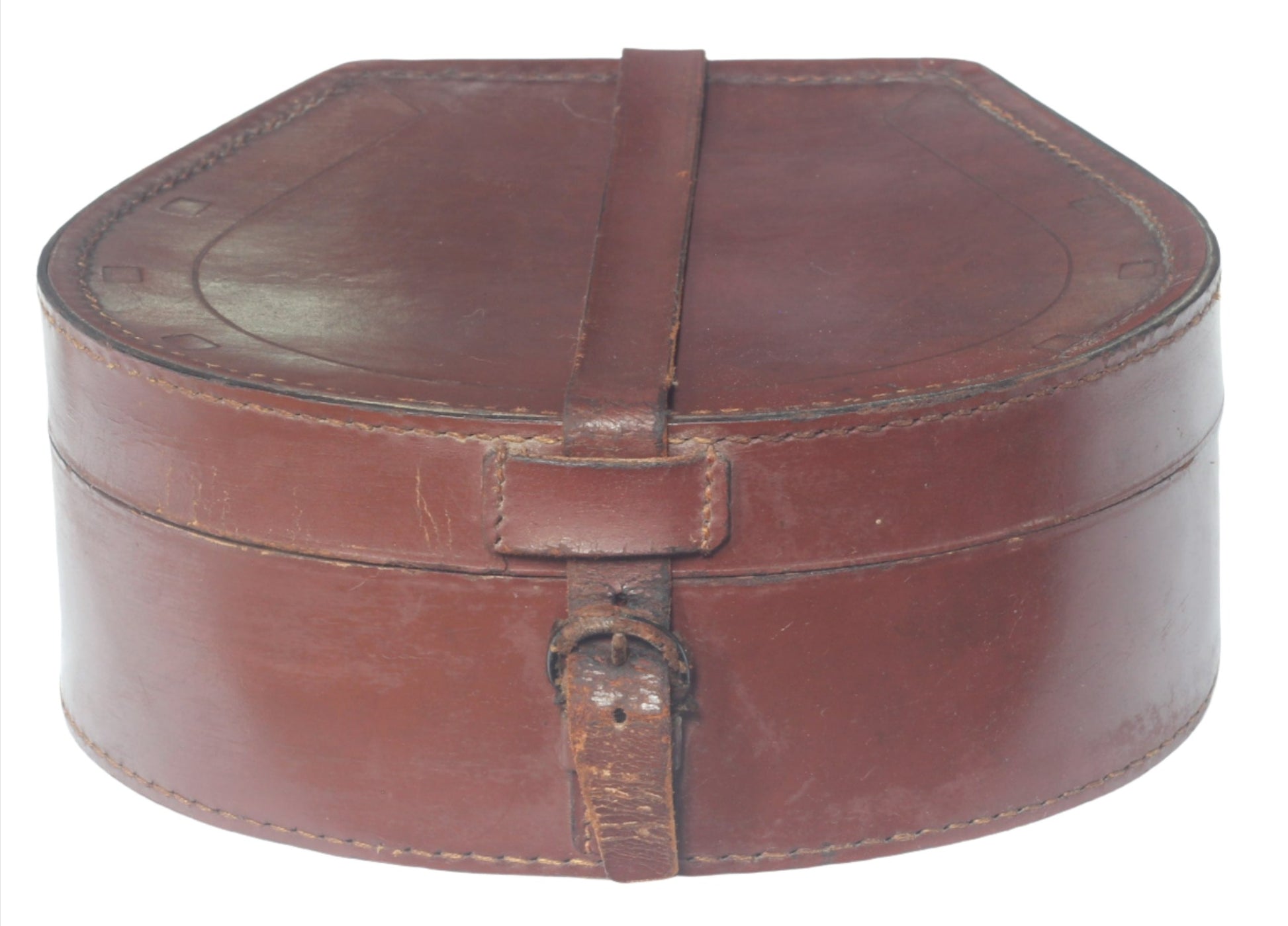 Vintage  Leather Horseshoe Collar Box