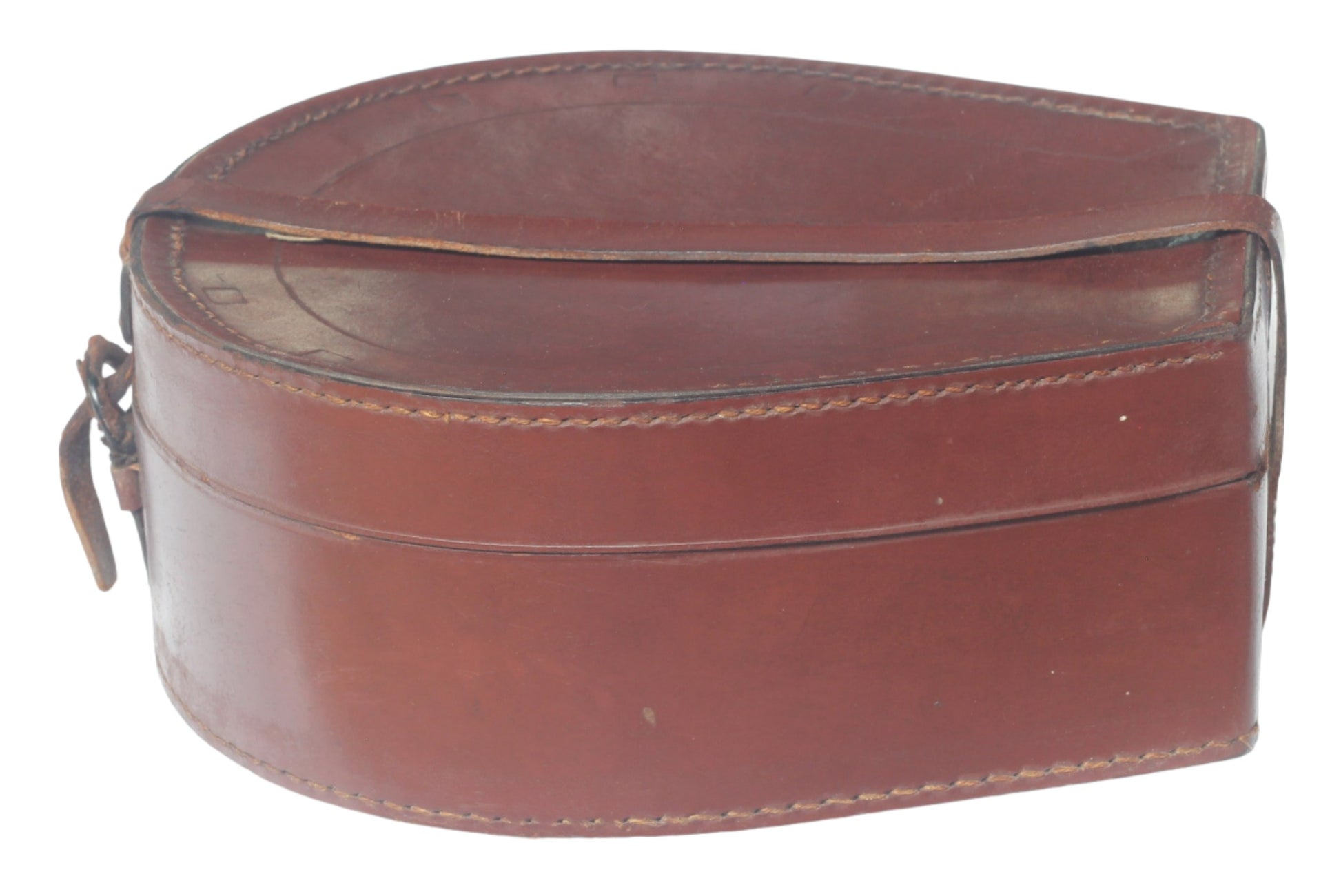 Vintage  Leather Horseshoe Collar Box