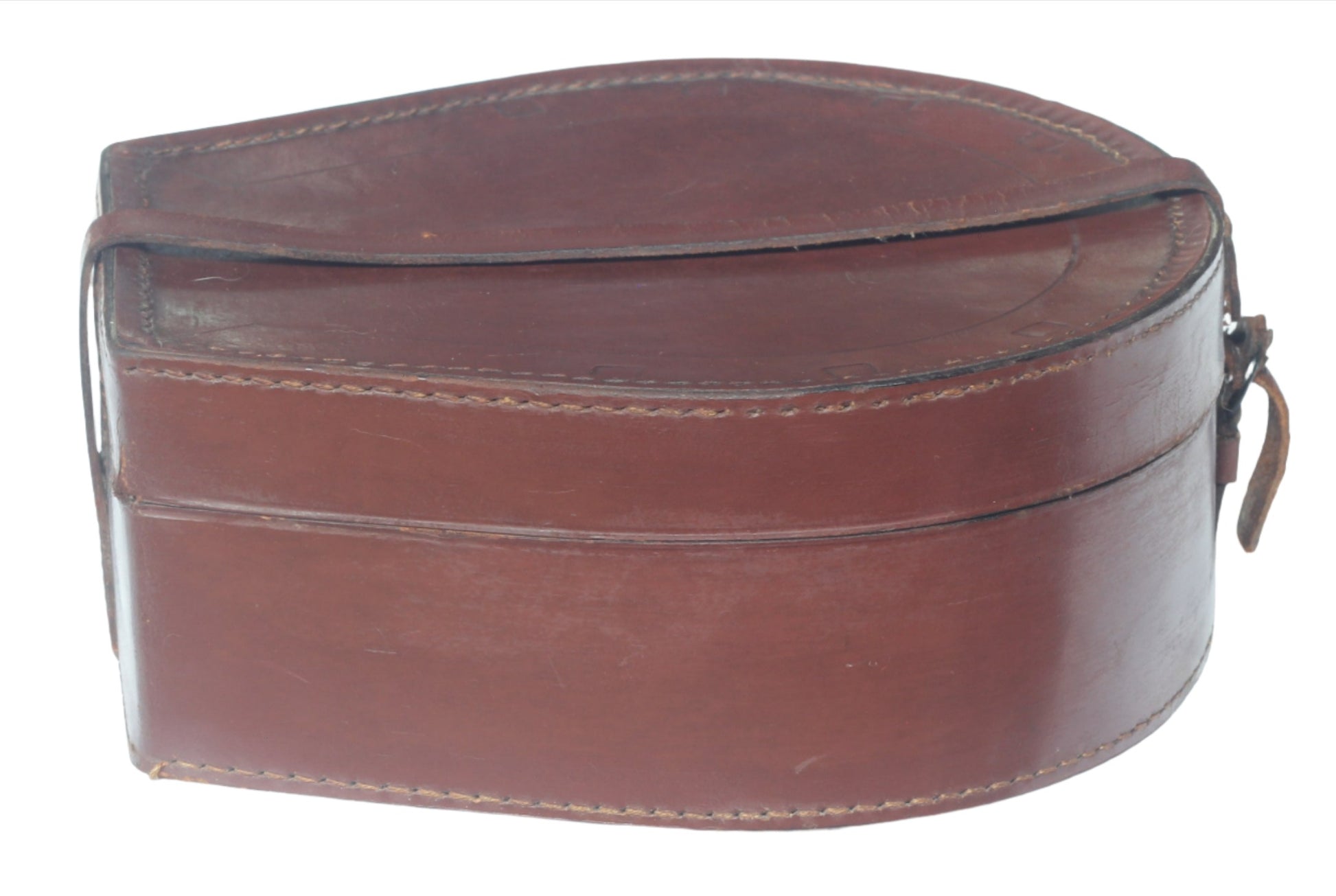 Vintage  Leather Horseshoe Collar Box