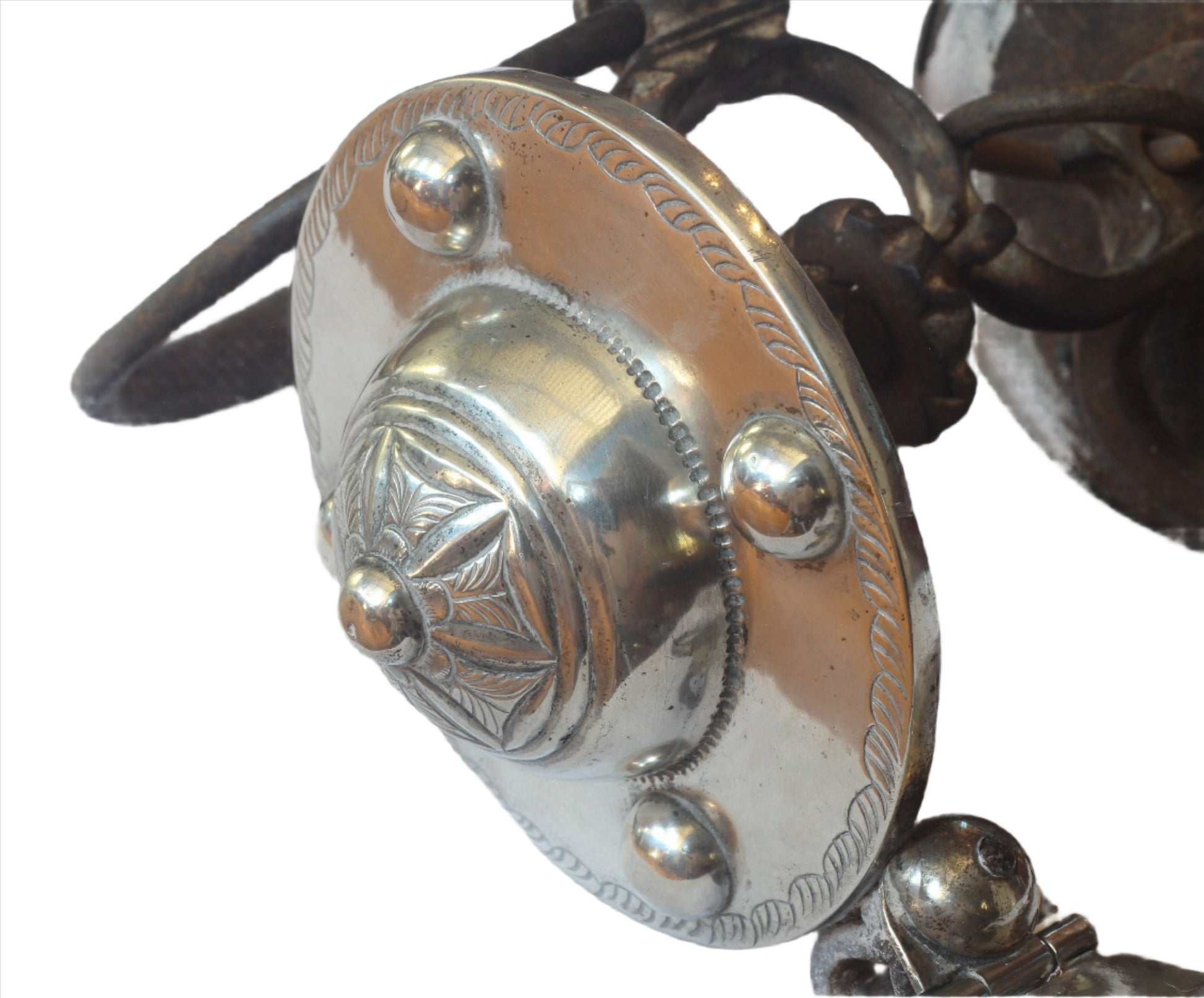 A Silver Decorated Gaucho Ring Bit