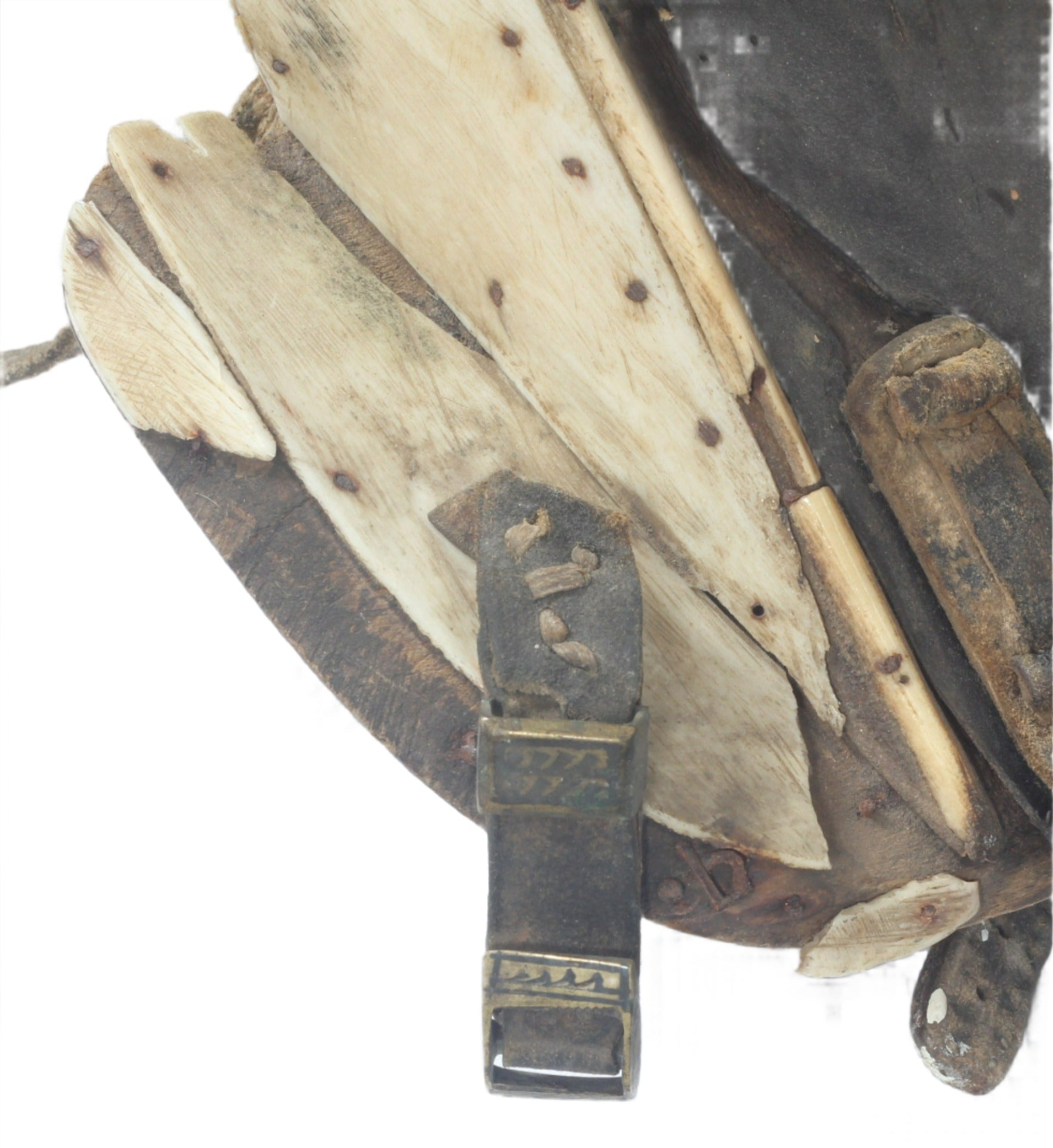 Antique Circassian / Caucasian / Cossack Saddle with Bone Decoration