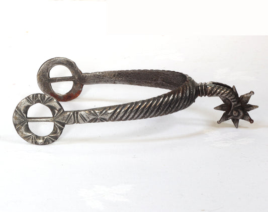 17th Century Steel Spur with Chiselled Decoration