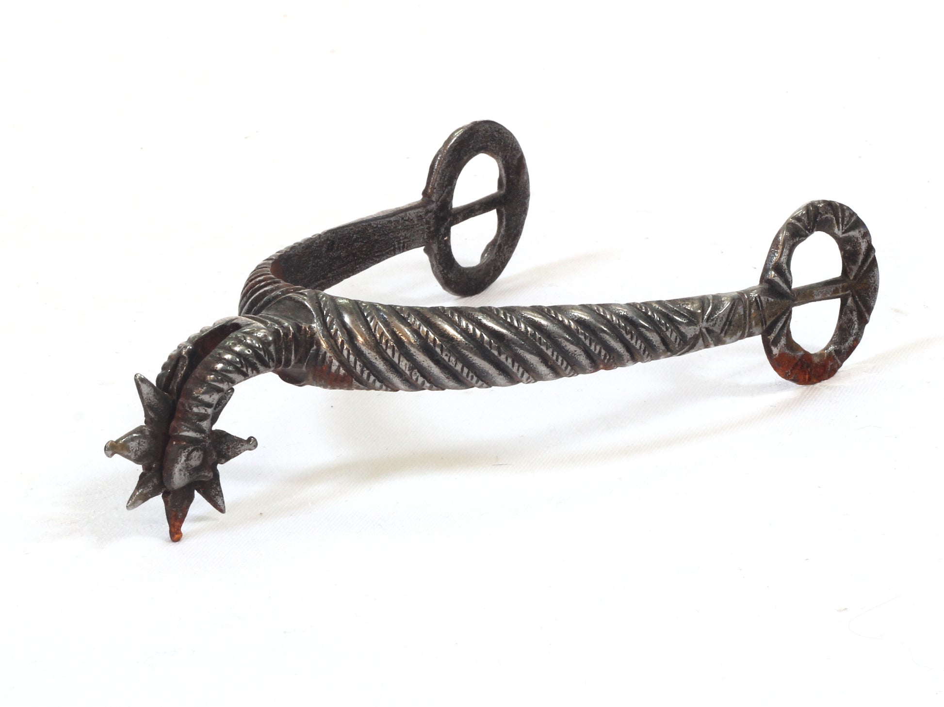 17th Century Steel Spur with Chiselled Decoration