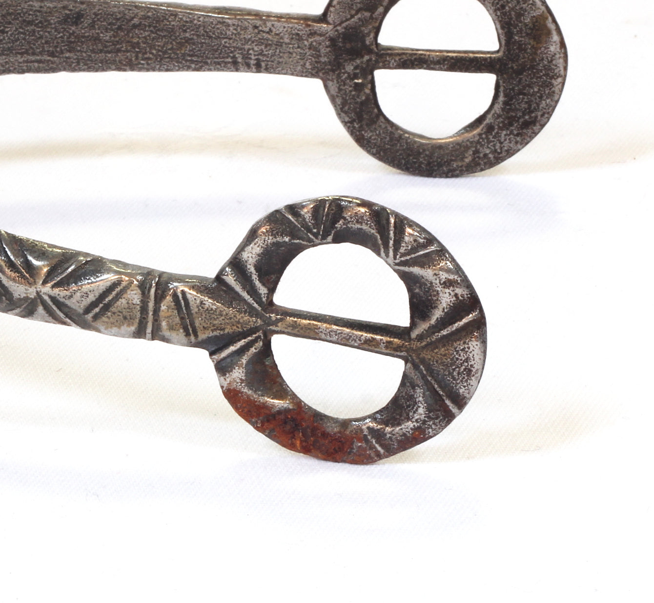 17th Century Steel Spur with Chiselled Decoration