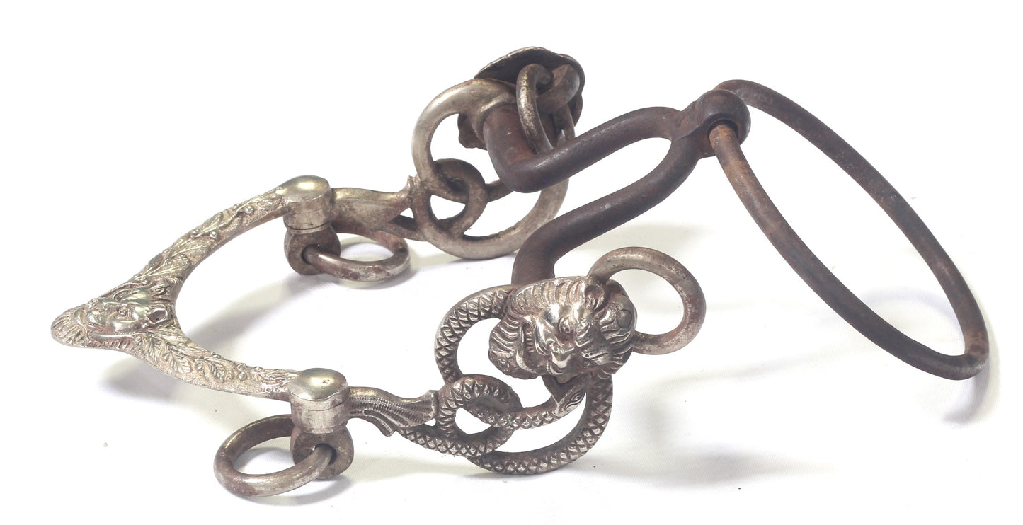 A Gaucho Ring Bit with Lion & Snake by Germano Berg 