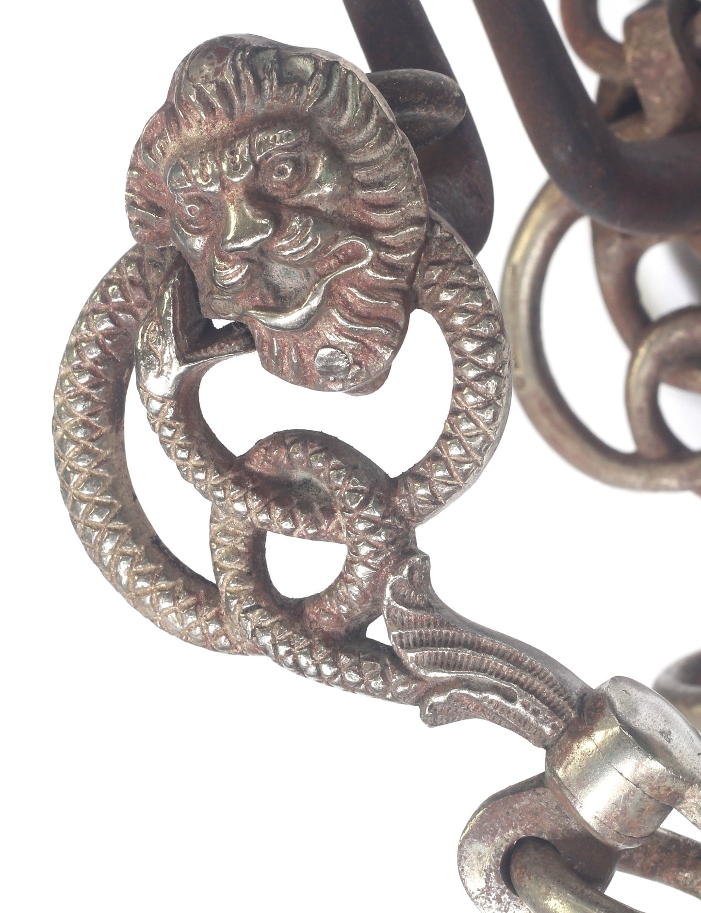 A Gaucho Ring Bit with Lion & Snake by Germano Berg 