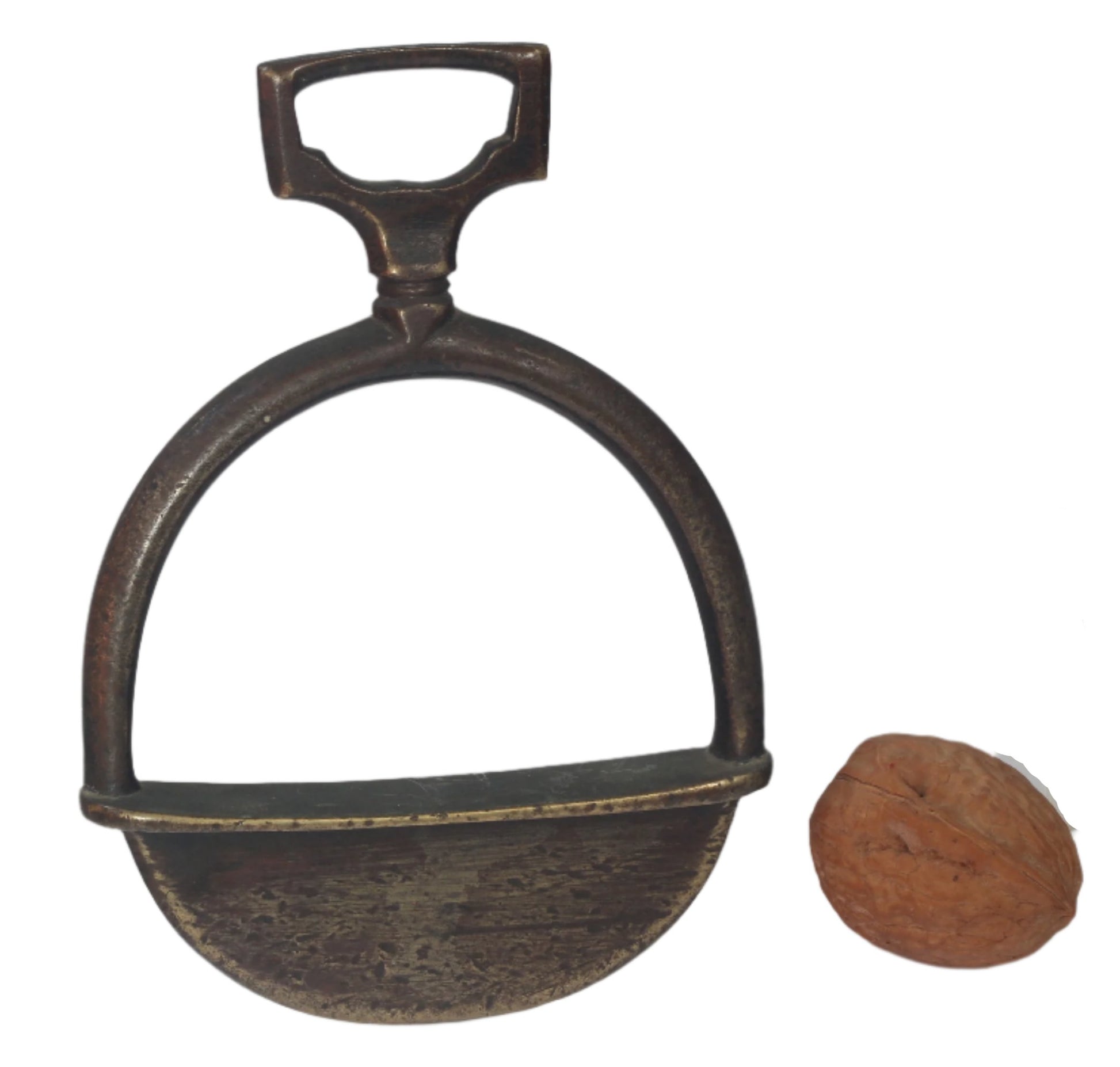 Small Round Bronze South American Stirrup