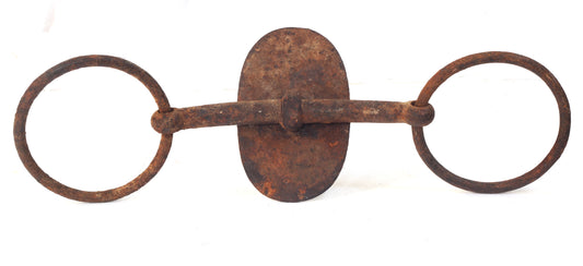 A 19th Century Steel Snaffle Bit with Tongue Plate