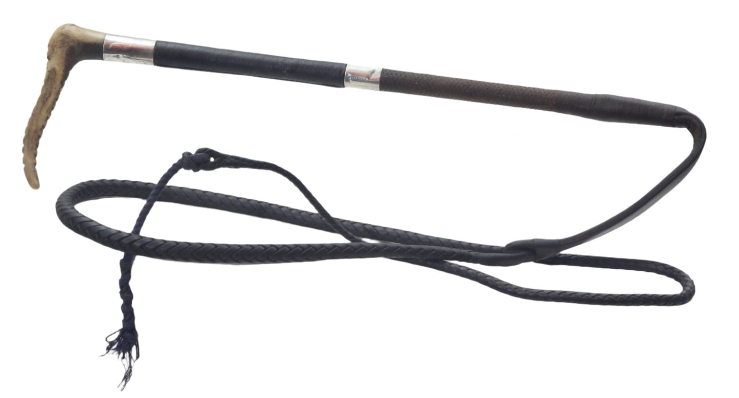 1930s Swaine & Adeney Leather Hunting Whip