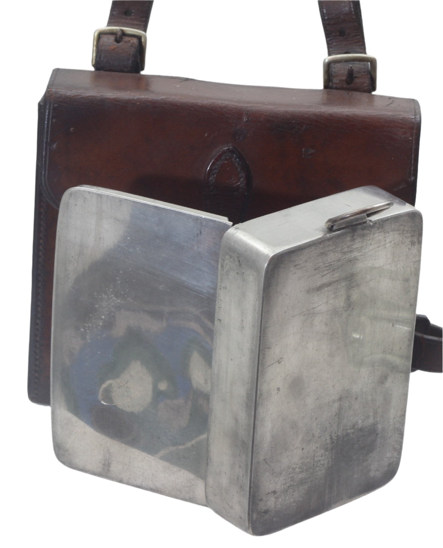 James Dixon & Sons Sandwich Tin & Flask in Saddle Canteen