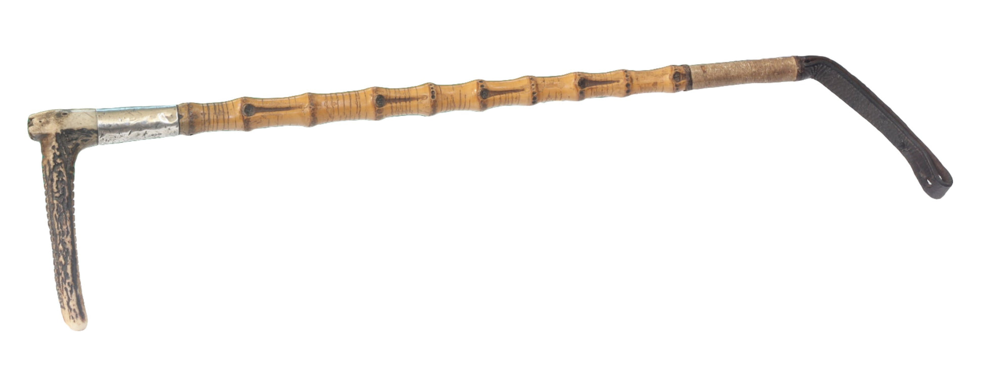 Lady's or Youth's 1899 Whangee Cane Hunting Whip or Crop